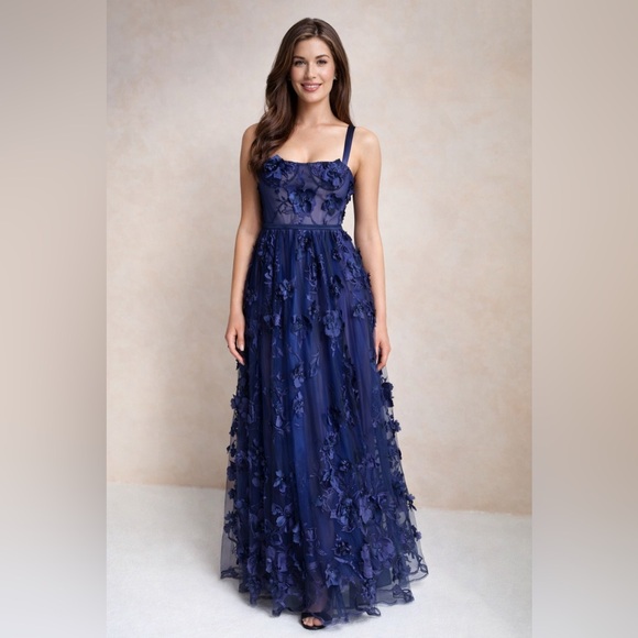 BRONX & BANCO Anastasia Navy Maxi Dress AUS 10/ us 6/M - Picture 2 of 15